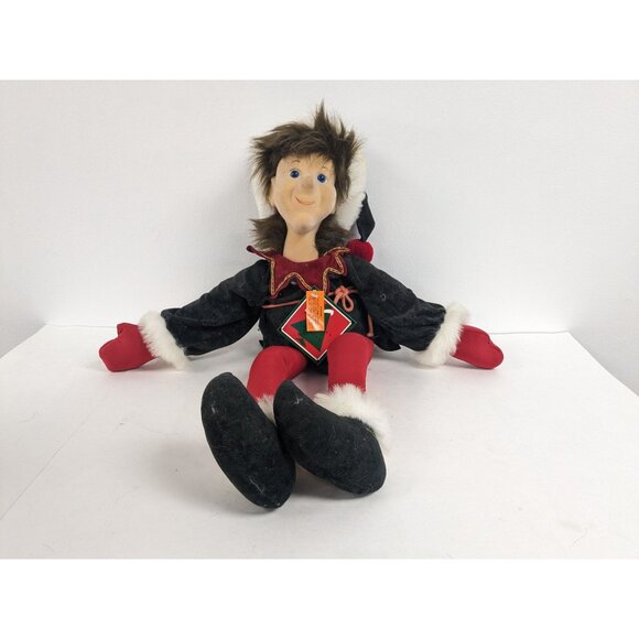 Vintage Jimmine Carter Hawley Hale Stores Elf With Tags Stuffed Toy 27" - Picture 1 of 5